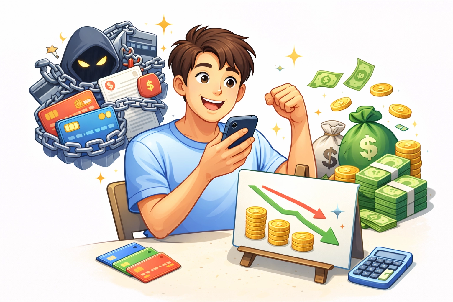 在評估債務整合條件時，許多人第一個關心的，往往是月付金能不能降下來。