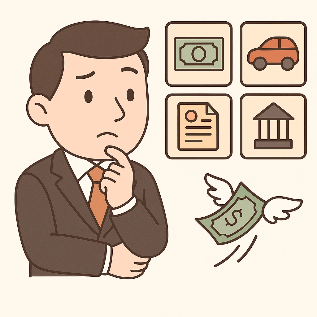 其實「負債整合」這東西，就是去跟【銀行】或【借貸公司】申請一筆新的大筆貸款，然後用這筆錢去一次繳清你手上那些【零零散散】、【東一筆西一筆】的欠款，像是【信用卡費】、【車貸】、【A 銀行的信貸】、【B 銀行的信貸】等等。