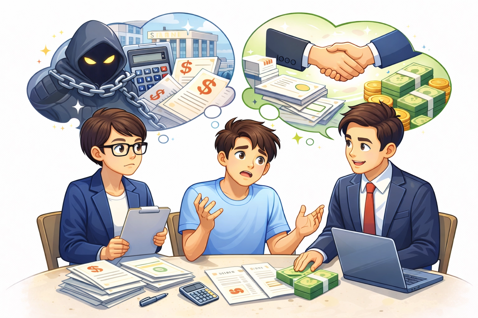 所謂「債務協商」，就是當你【已經出現還款壓力】、【很難照原本合約繳款】時，主動和債權方，像是【融資單位】或【借款公司】，談「能不能把還款條件改得更合適」的做法。