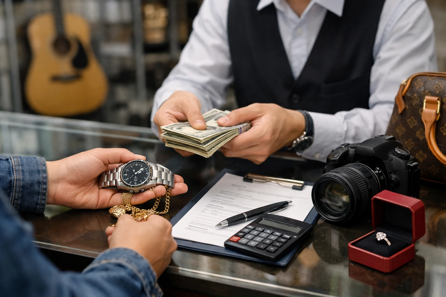 當鋪借錢,指的是借款人以具有價值的物品作為抵押,向合法當鋪申請短期資金周轉。