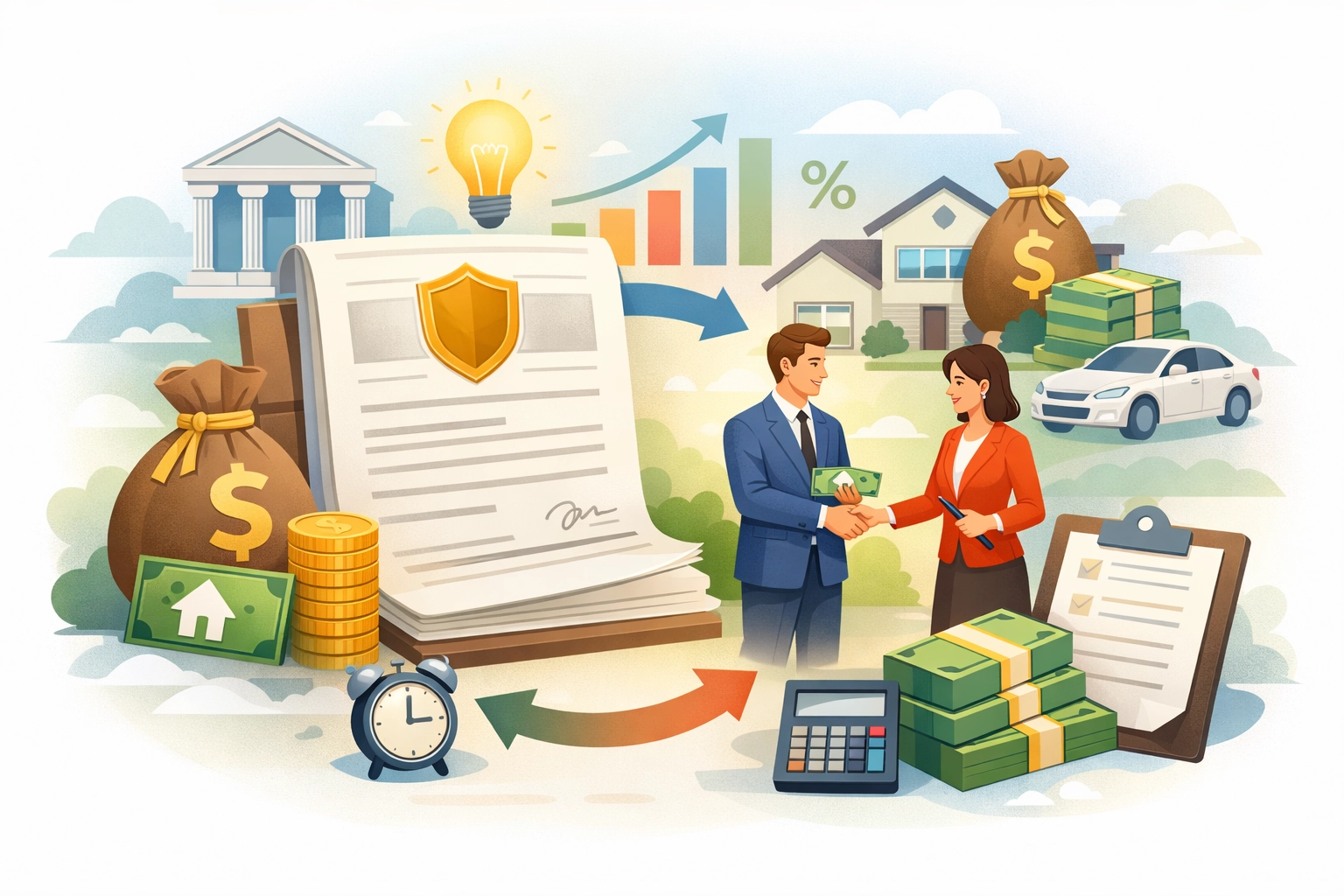 保單借款，指的是要保人以自己名下的保單，向保險公司申請借款的一種資金取得方式；並不是把保單【賣掉】或【解約】，而是在保單仍然有效的情況下，提前動用其中累積的保單價值，換取一筆可使用的現金。