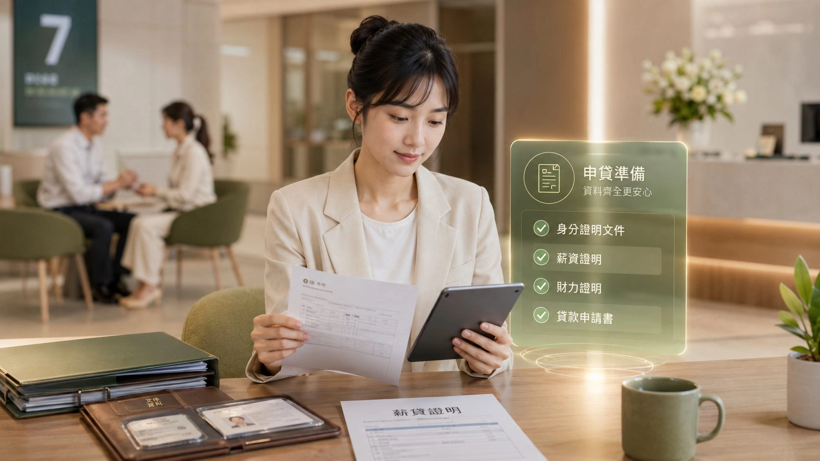 申請銀行貸款前準備身分證明薪資證明與財力資料