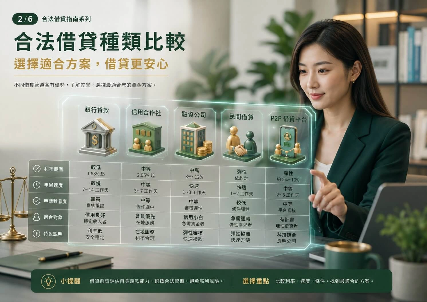合法借錢管道有哪些-合法借貸種類比較銀行融資民間借貸P2P