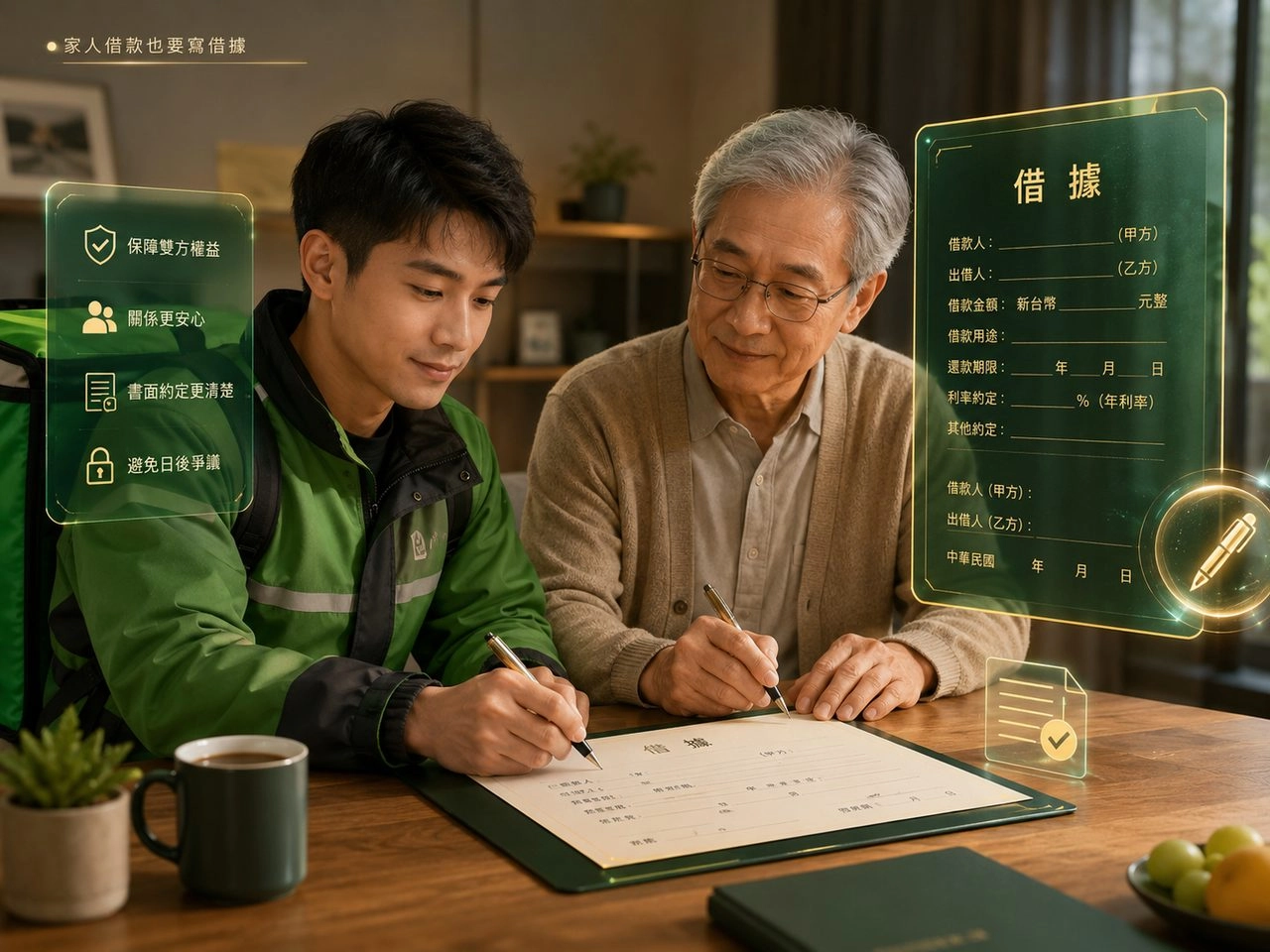家人借款簽署借據保障雙方權益
