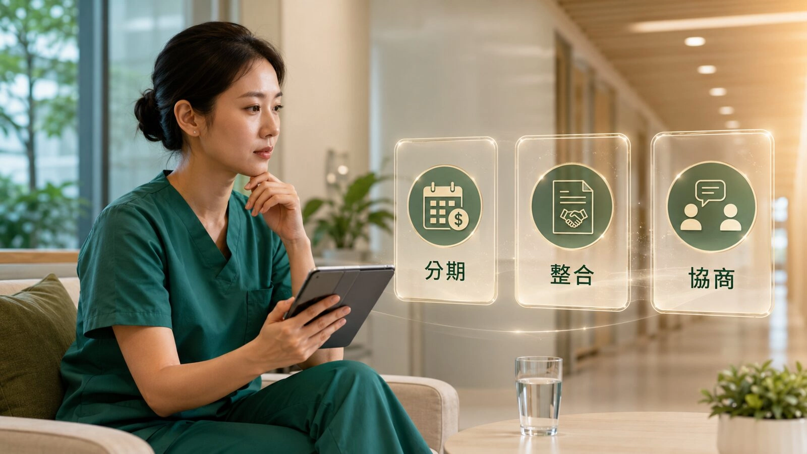 4護理人員比較帳單分期、負債整合與債務協商三種方案