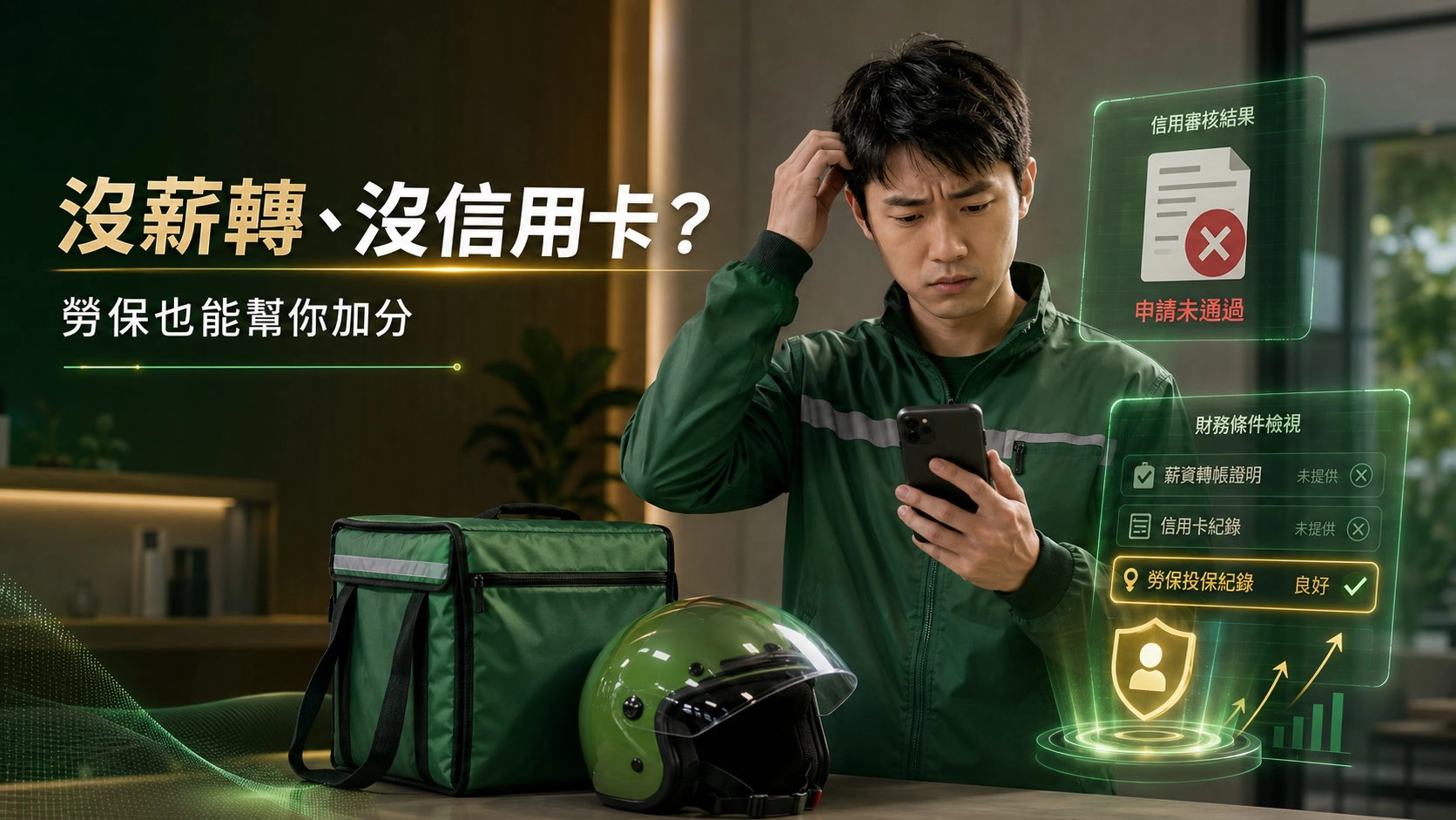 06_外送員沒有薪轉與信用卡，透過勞保投保紀錄補強貸款財力條件