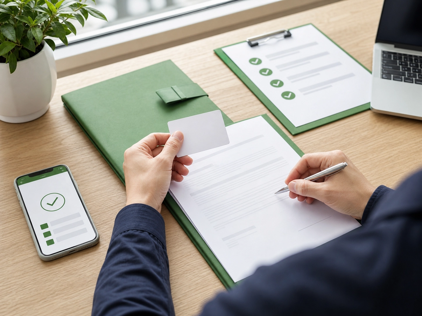 LINE Bank 信貸文件準備與合約確認示意圖