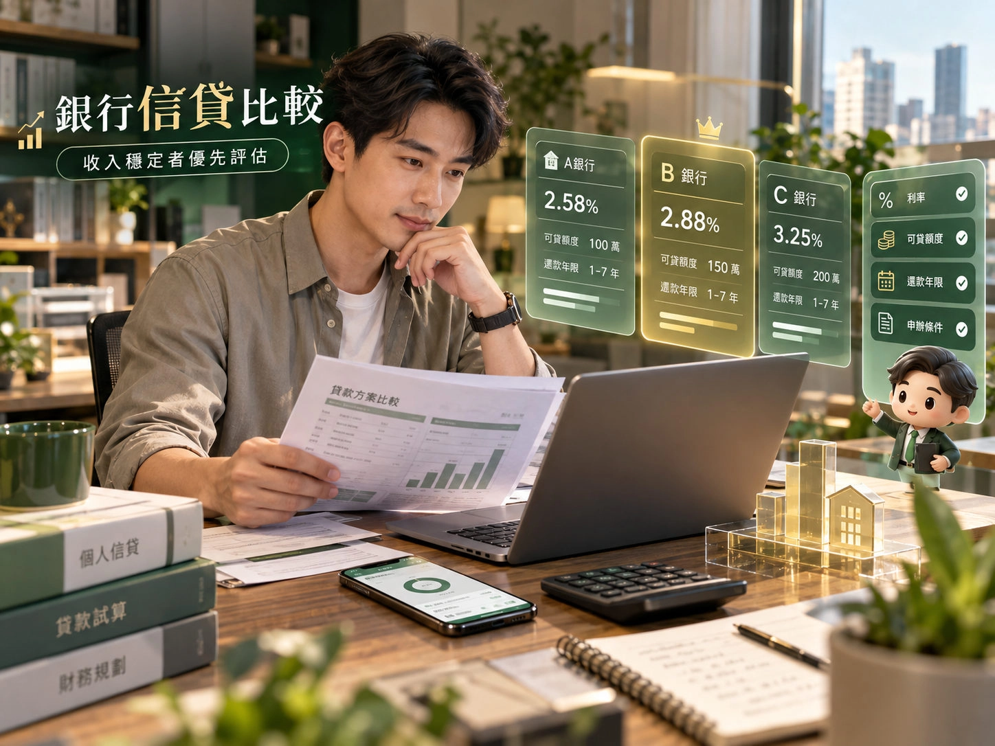 桃園銀行信貸比較收入穩定者優先評估貸款利率