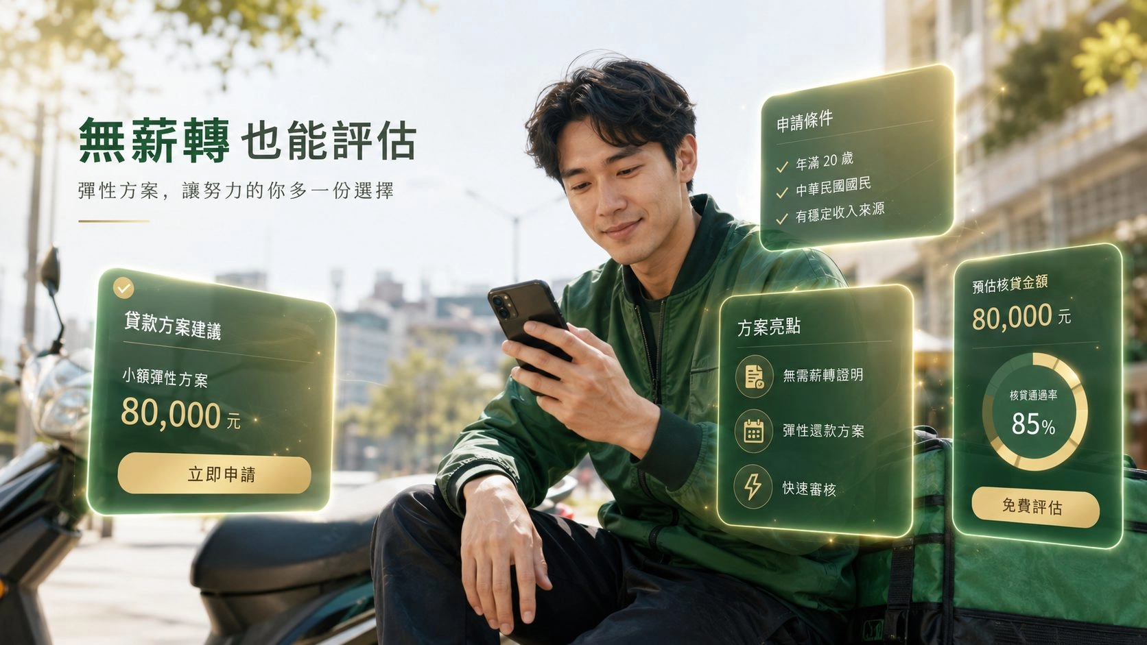 無薪轉外送員小額貸款評估